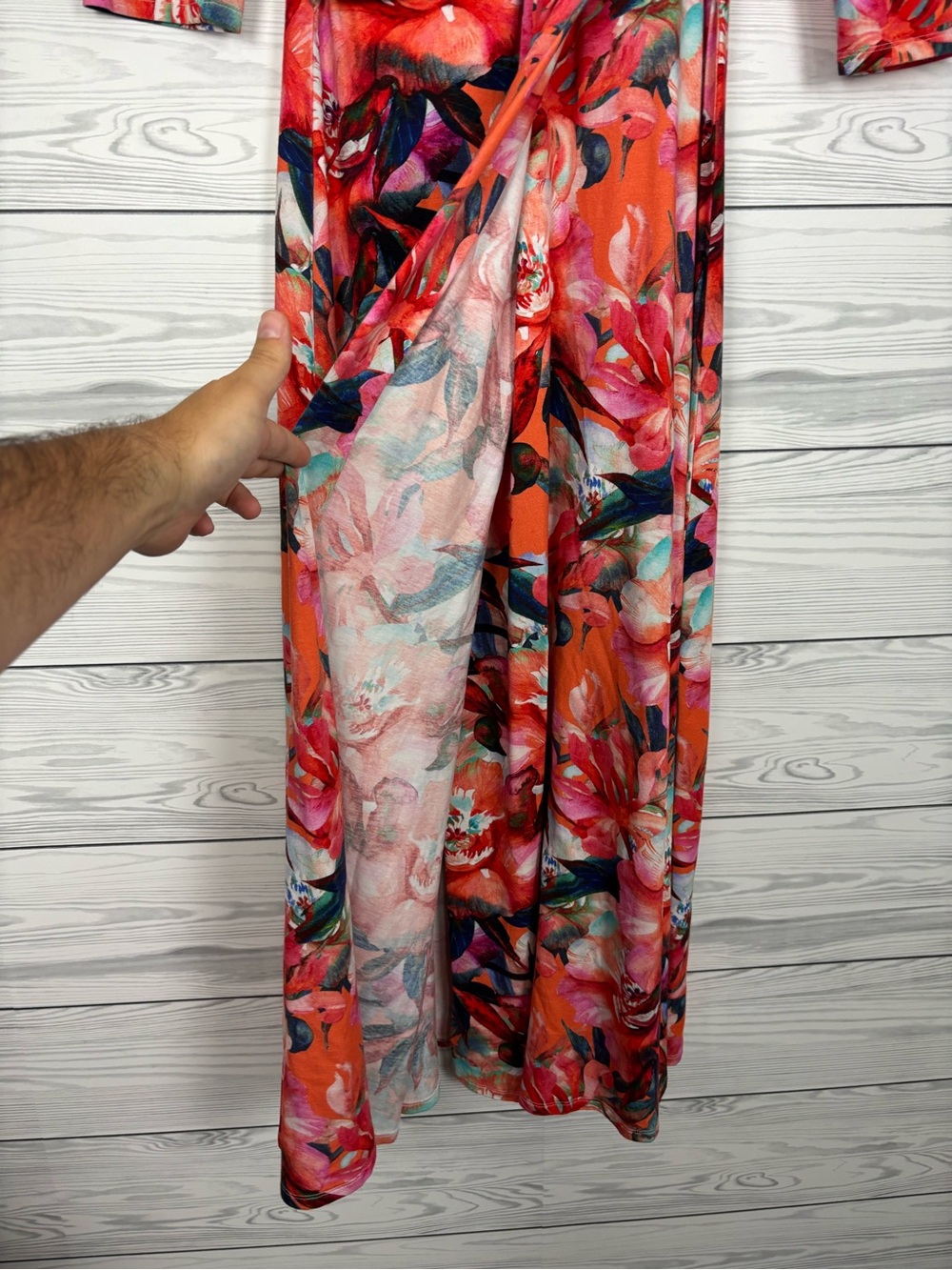 Soft Surroundings floral maxi dress le jardin wrap size medium - Picture 4 of 7